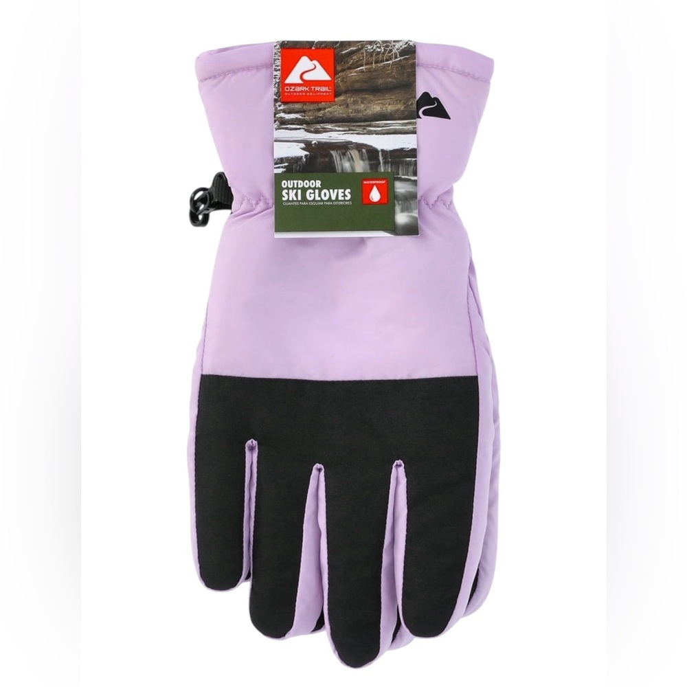 Ozark Trail Kids Lilac and Black Winter Gloves
